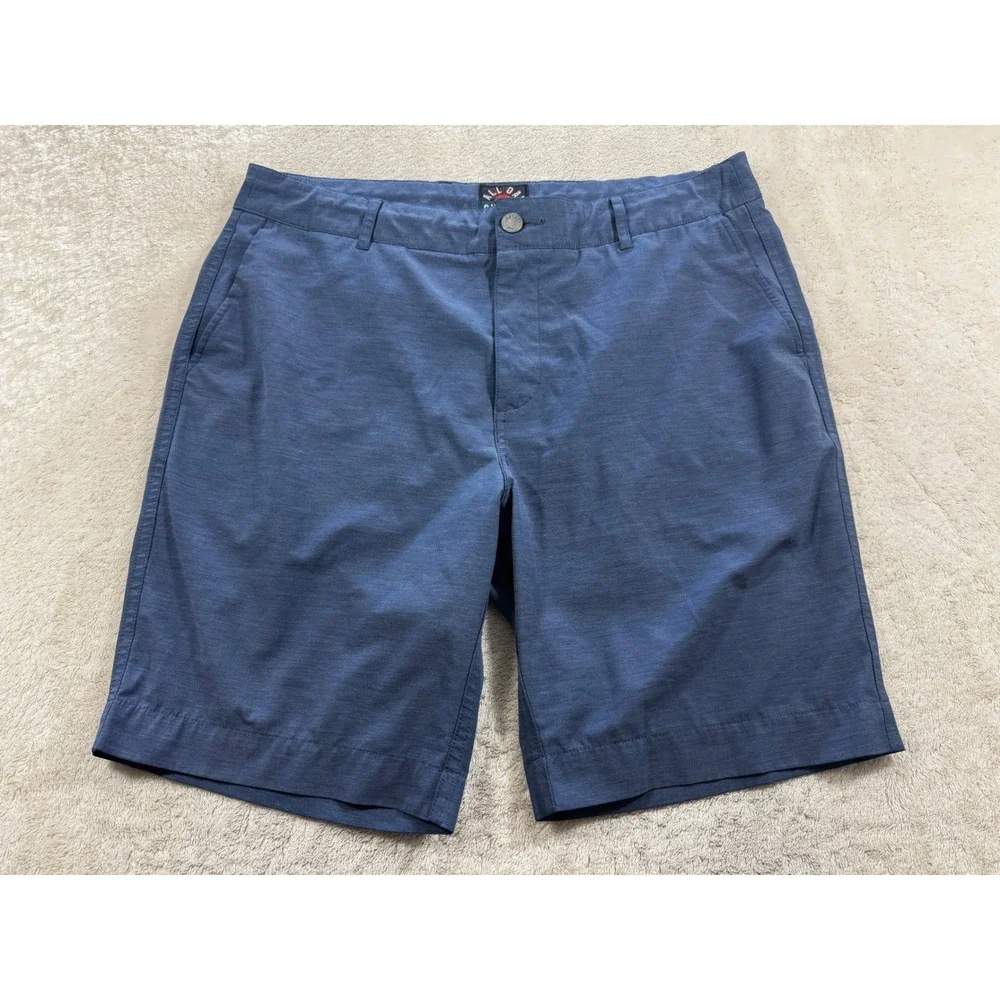 Faherty Mens All Day Stretch Hybrid Blue Shorts 34 Meas: 35x8.5